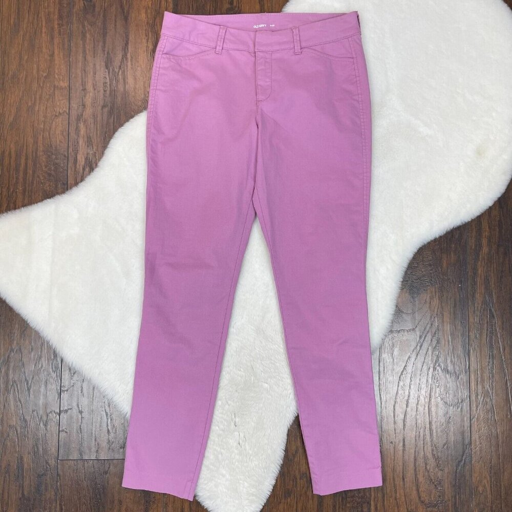 Old Navy Pixie Pants 4 Purple Skinny Ankle Mid-Rise‎ Stretch Women's